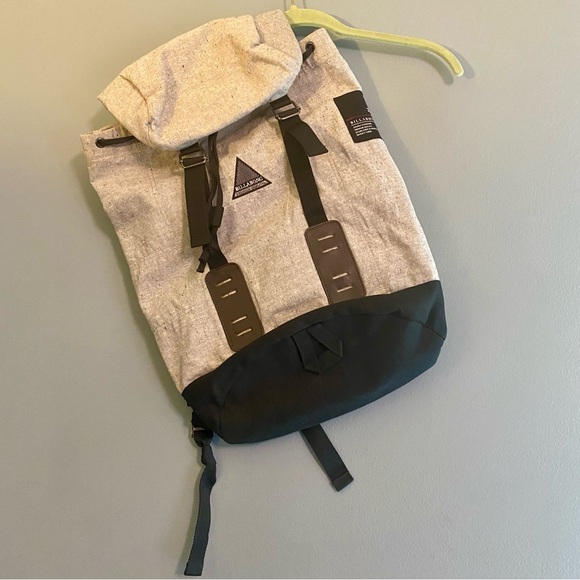 Billabong Light Gray Double Compartment Laptop Mac Book Backpack - Picture 1 of 12